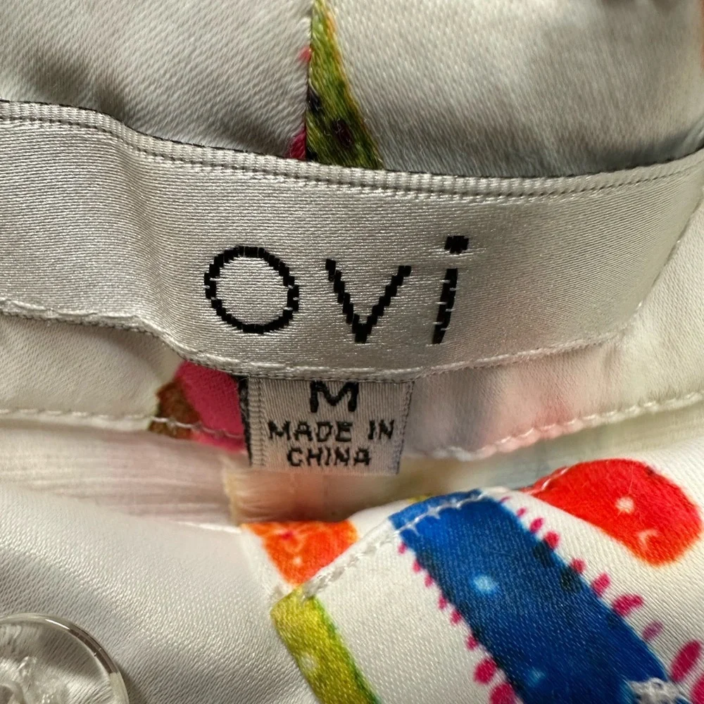 Ovi Multicolor Cactus Print High Waist Shorts - Picture 4 of 4